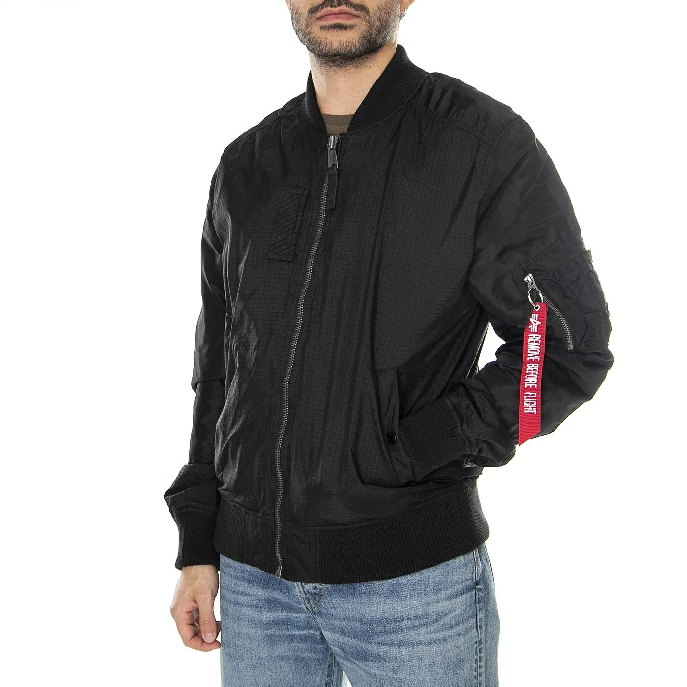 Alpha Industries M' MA-1 TT Ripstop Black - Giacca Estiva Uomo Nera    