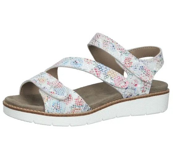 bama sandalo da donna sandalo in vera pelle made in Portugal 1094432 grigio/colorato