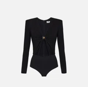 Body in jersey con anella gioiello bo01547e2 elisabetta franchi ai 24.25.