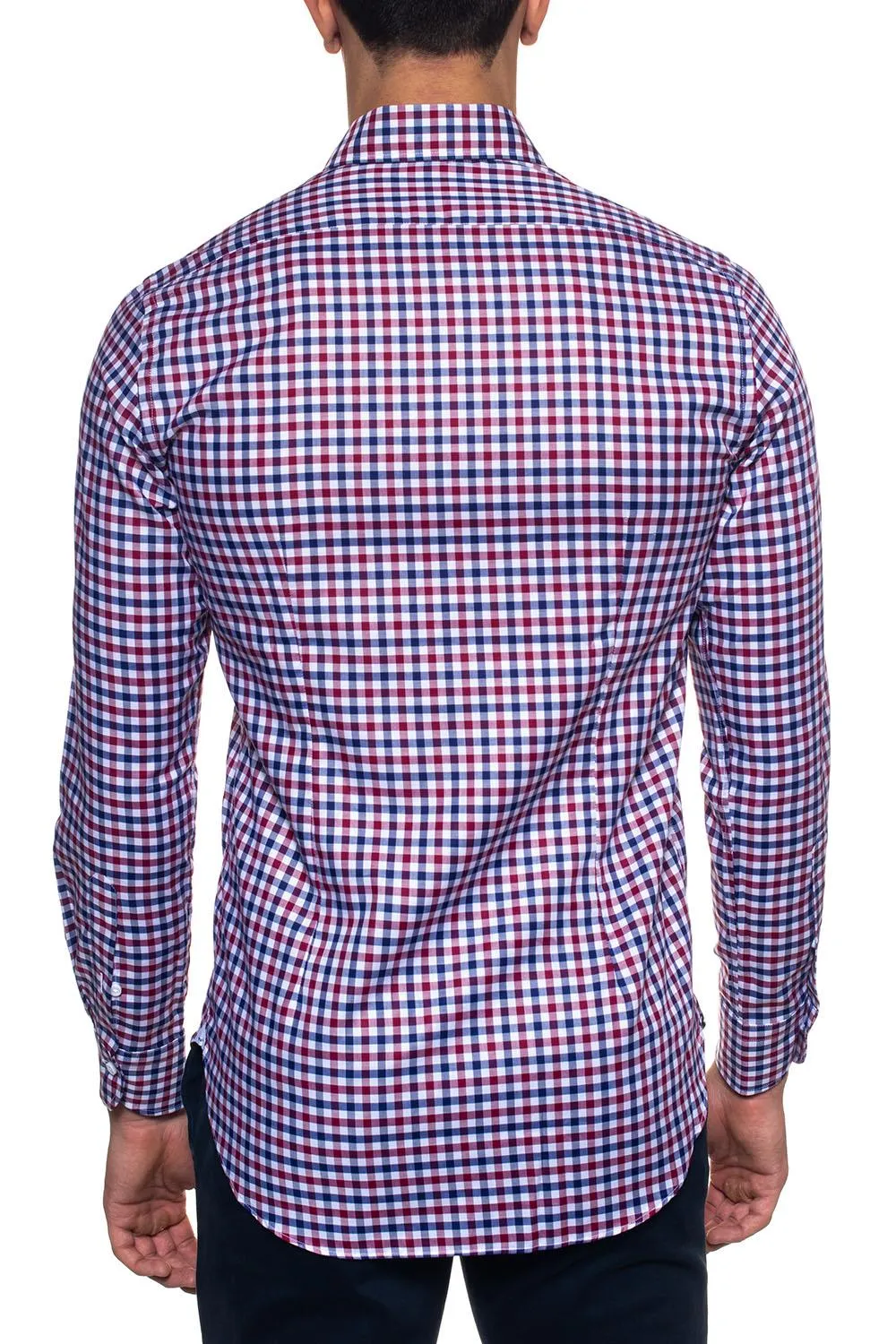 Camicia casual Blu-rosso Carrel Uomo