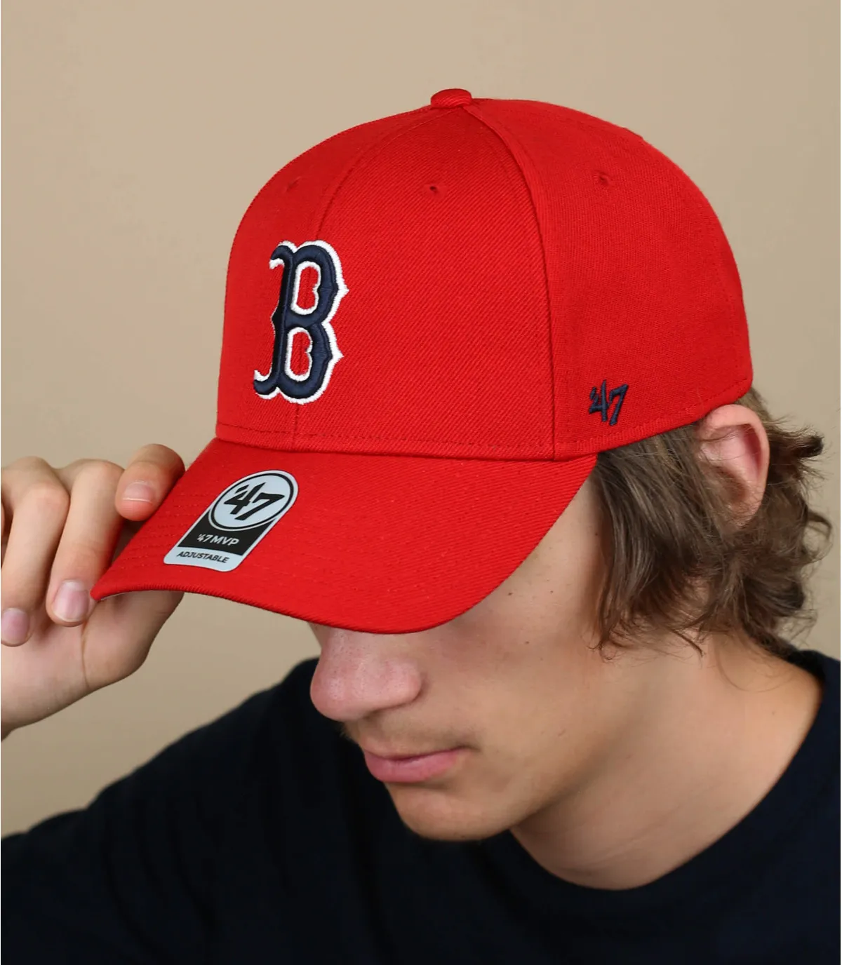 cappellino baseball bostonMVP Boston red     