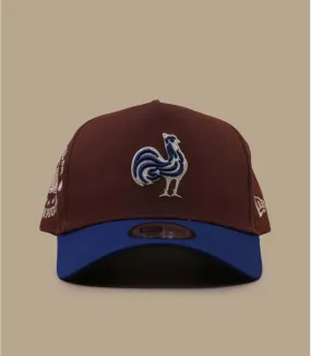Cappellino baseball marrone con gallo FFR  Cappellino  FFR Grand Chelem Ef 9Forty     