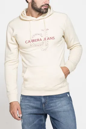 Carrera  ---------    ------------Felpa hoodie leggera con cappuccio - beige