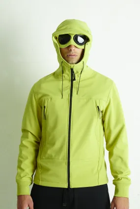 C.P. COMPANY Giubbotto in softshell con lenti nel cappuccio