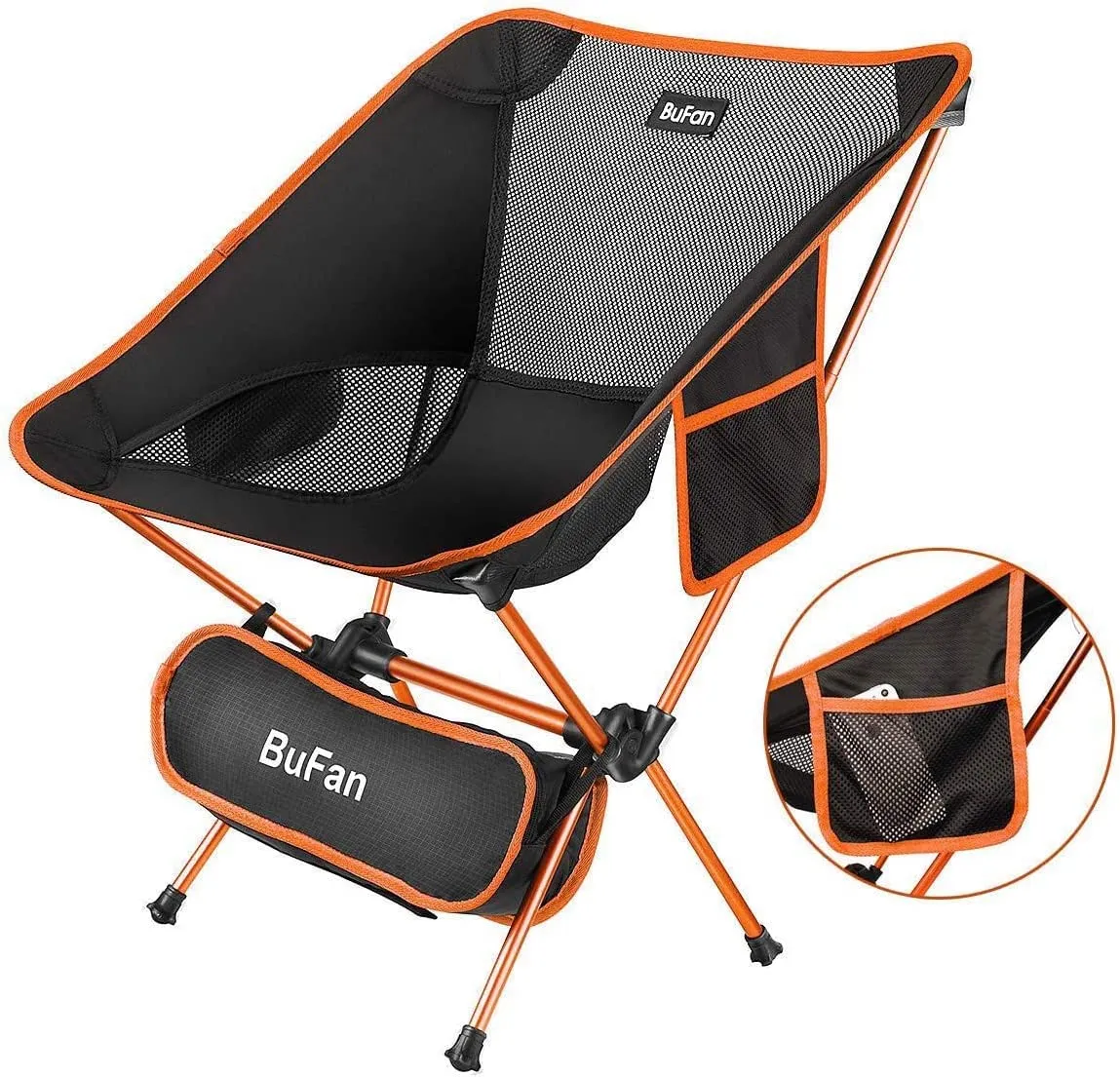 Dohiis Sedia da Campeggio, Pieghevole Portatile Compatta e Leggera Sedia con Borsa da Trasporto capacità 150kg, Tessuto Oxford 9