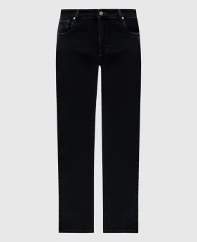 Enrico Mandelli Jeans grigi con patch logo MIAMI25050