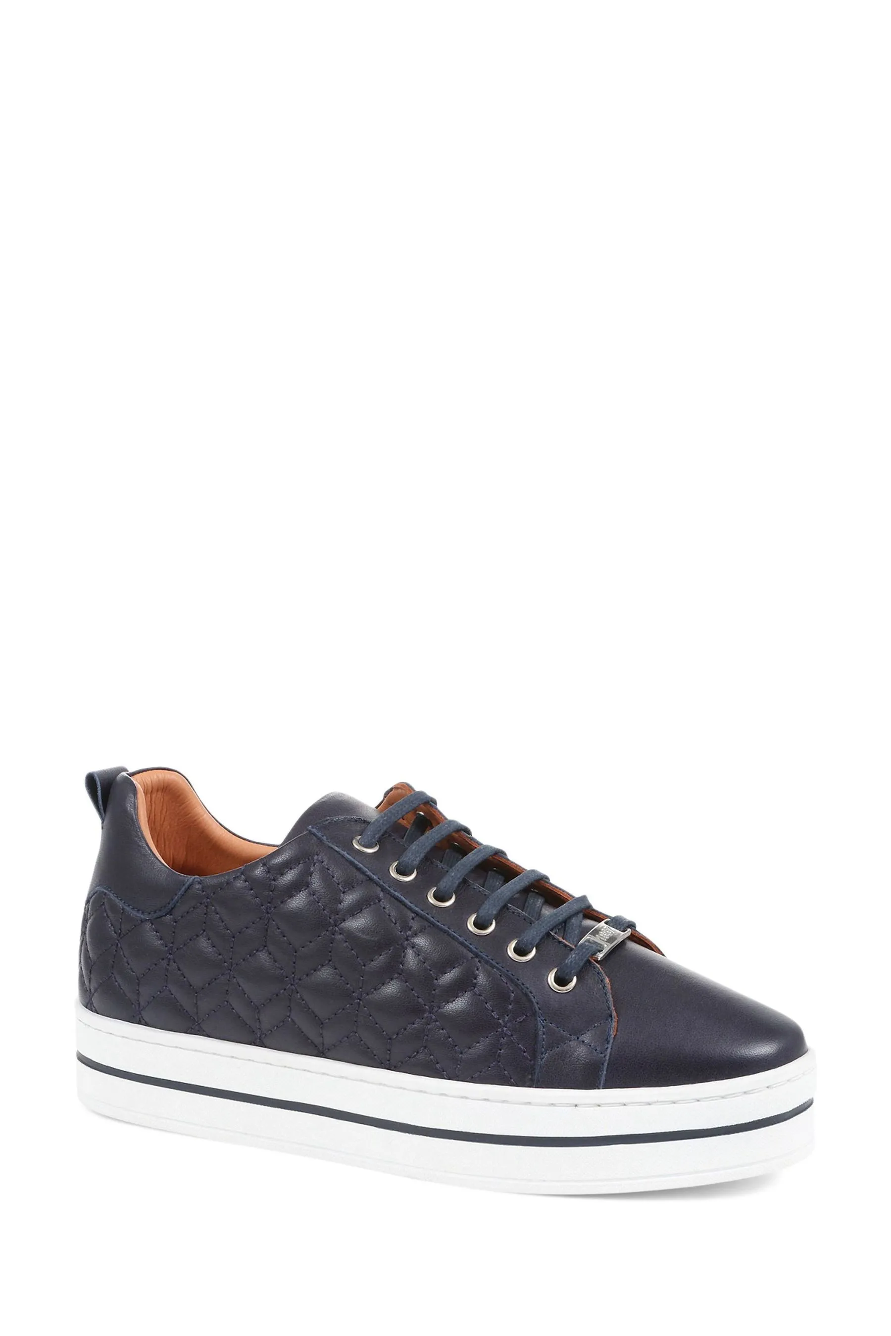 Jones Bootmaker Blu - Scarpe da ginnastica alexandrite in pelle trapuntate