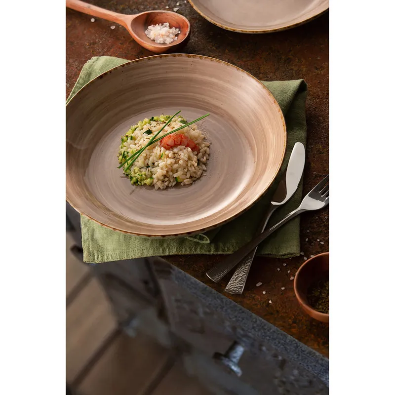 Kaleidos Set 2 pasta bowl alta cucina zenzero beige