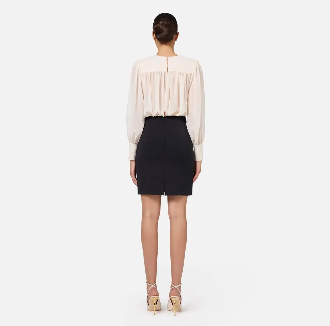 Miniabito in crêpe con blusa in georgette ab74247e2 elisabetta franchi ai 24.25.