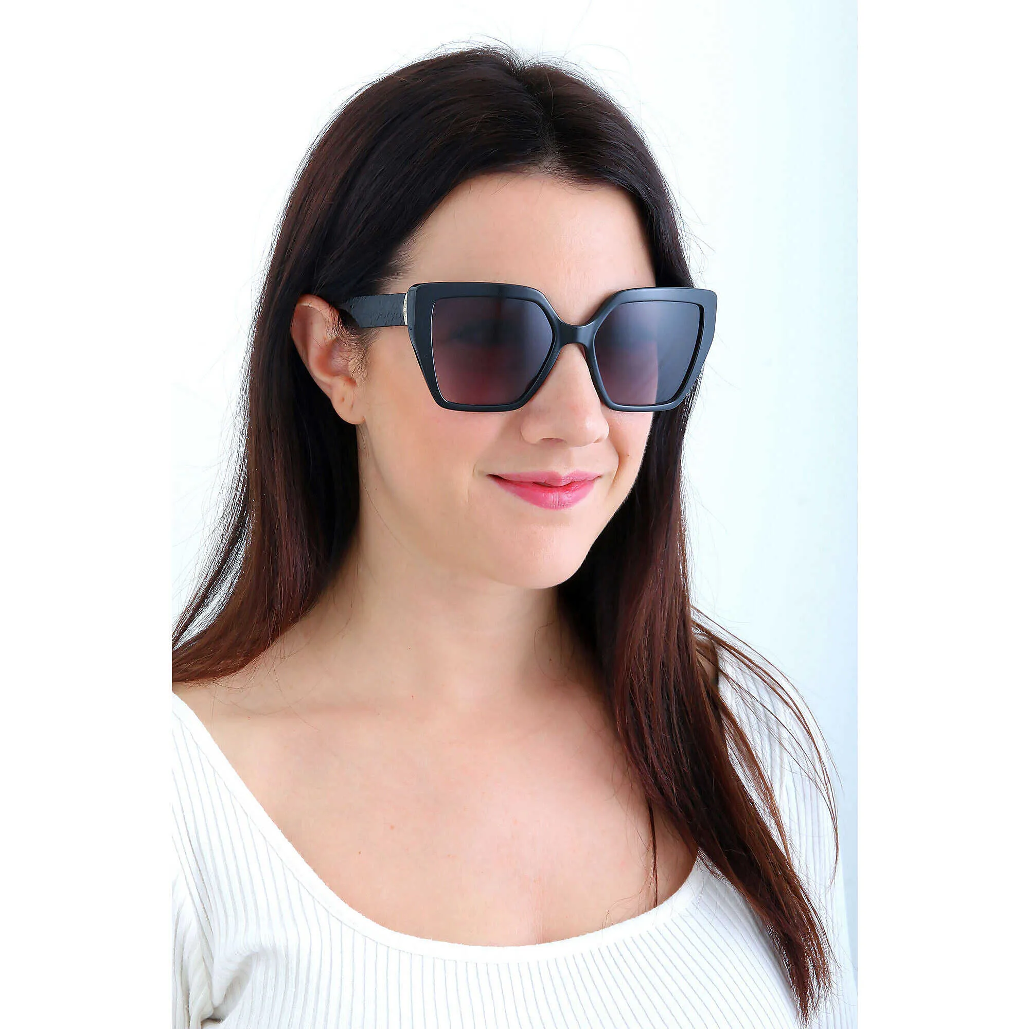 occhiali da sole Liujo neri forma Cat Eye