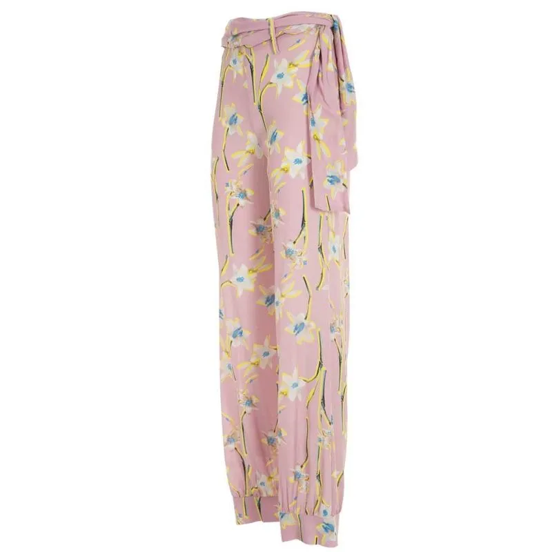 Pantalone rosa Meringa in leggera viscosa 