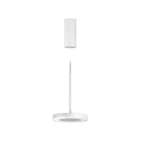 Panzeri luce Bella - Lampada a sospensione a luce diretta in alluminio bianco