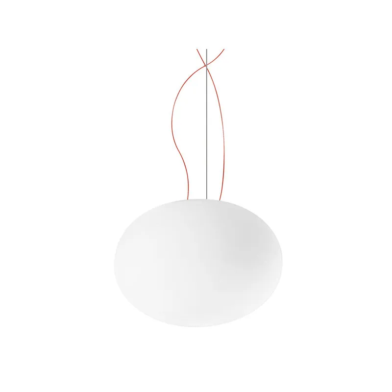 Panzeri luce Gilbert - lampada a sospensione circolare con portalampada - 37 cm - bianco