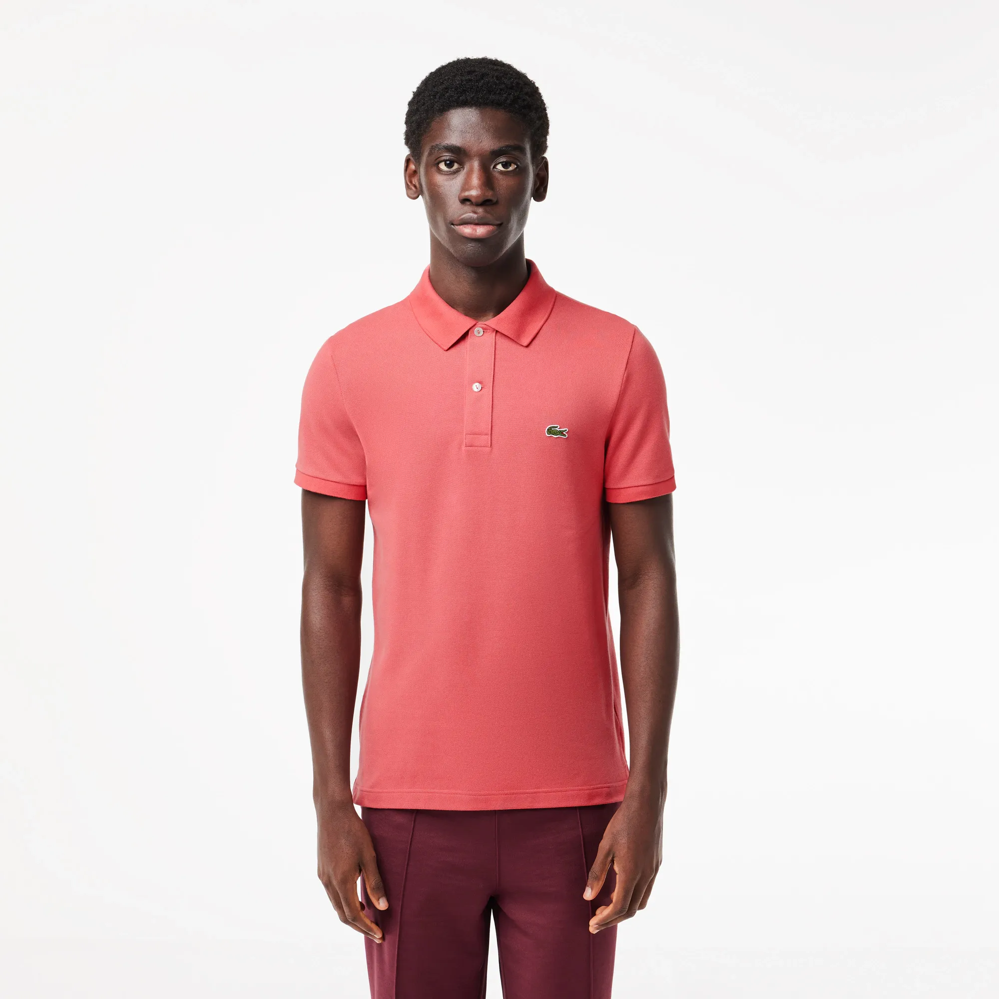 Polo da uomo di colore rosa salmone