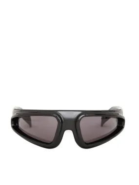 RICK OWENS  OCCHIALI DA SOLE SHINY RYDER BLK 