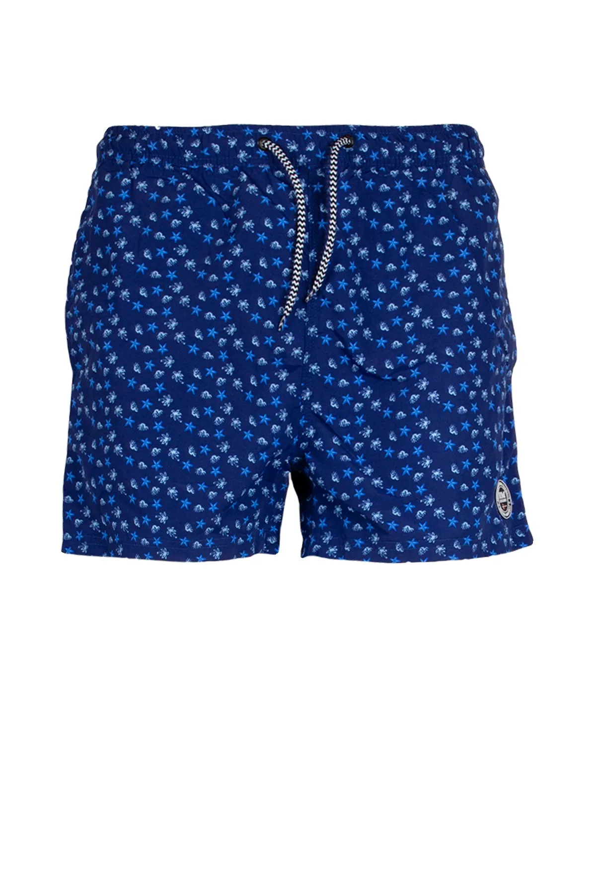 Shorts mare uomo con fantasia a contrasto