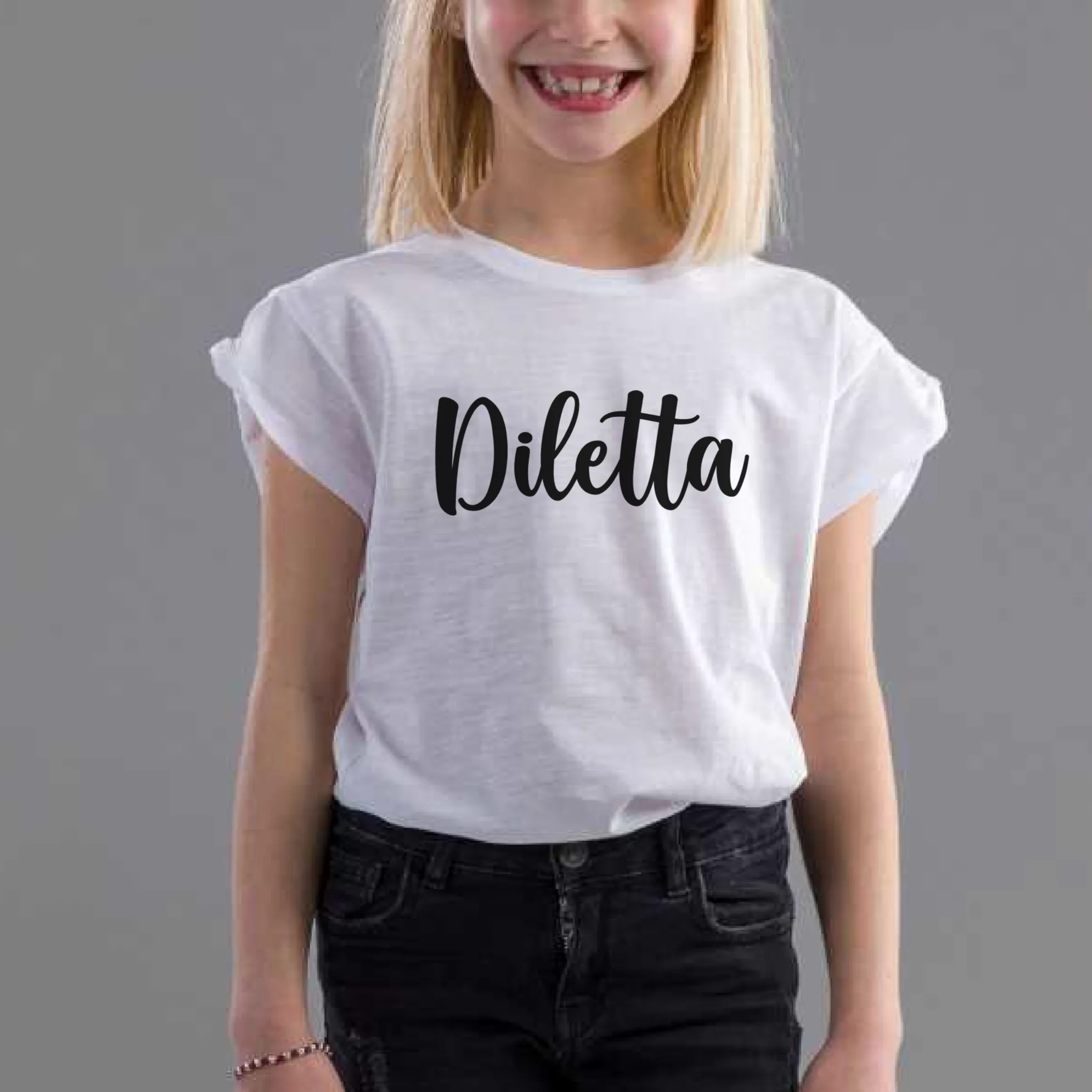 T-shirt bambina personalizzabile con nome