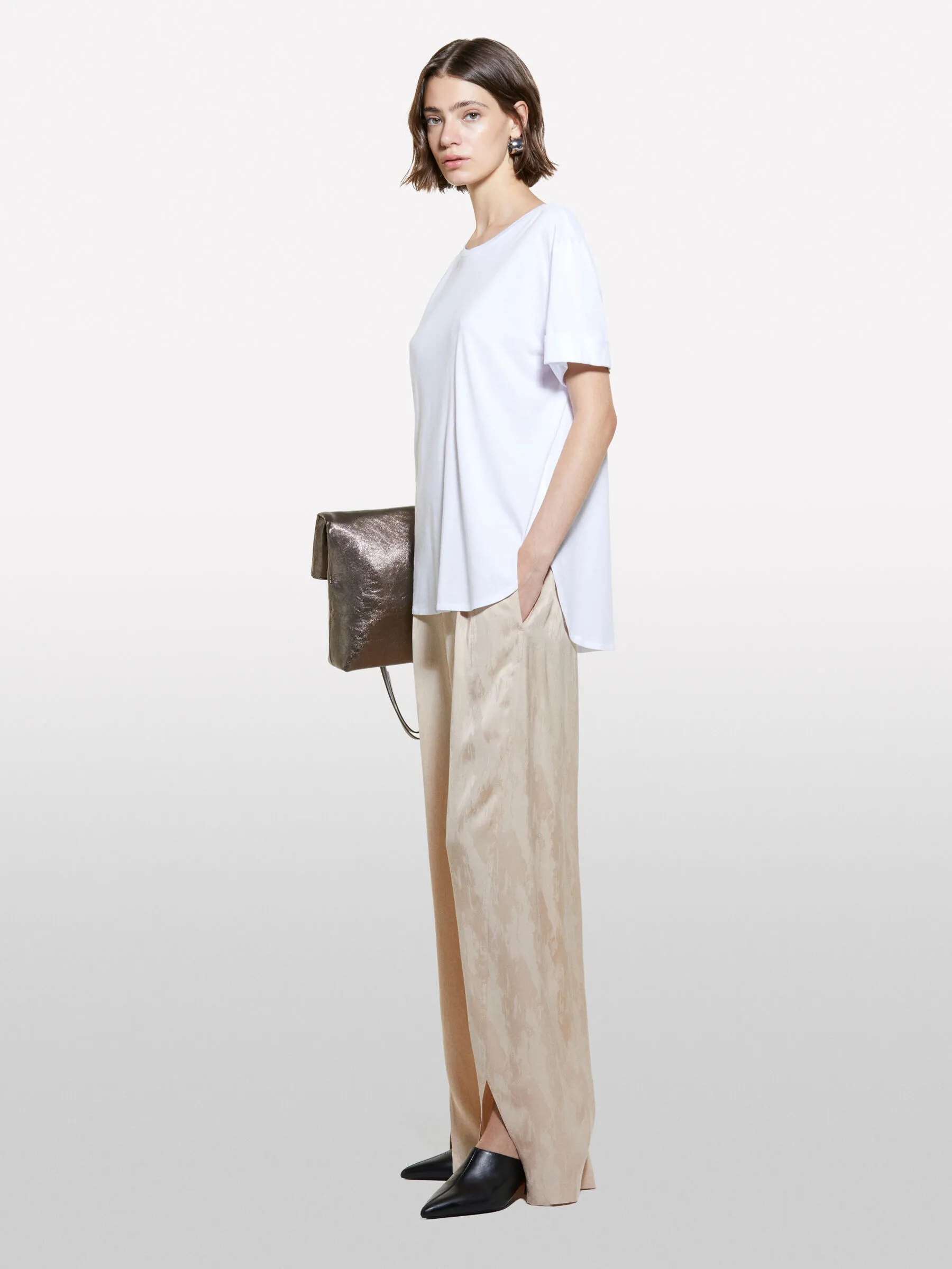 T-shirt bianca relaxed fit