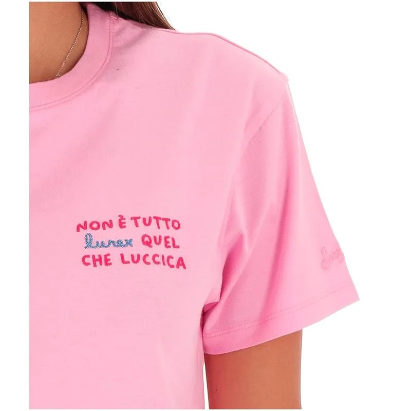 T-shirt rosa Non è tutto lurex quello che luccica 