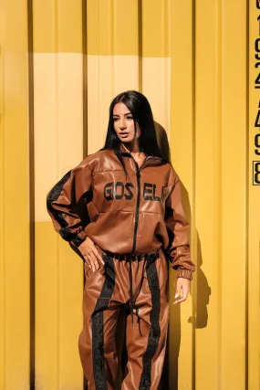 Tuta in Pelle Marrone