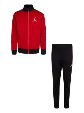 Tuta Jordan da bambino jr in acetato rosso e nero